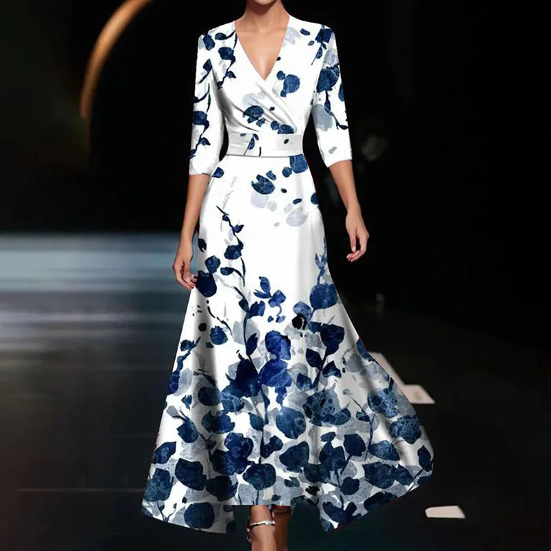 Cassidy | Elegant floral print maxi dress