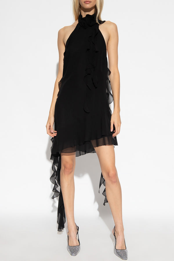 Aya | Women’s mesh mini dress with halter hem and flattering fit