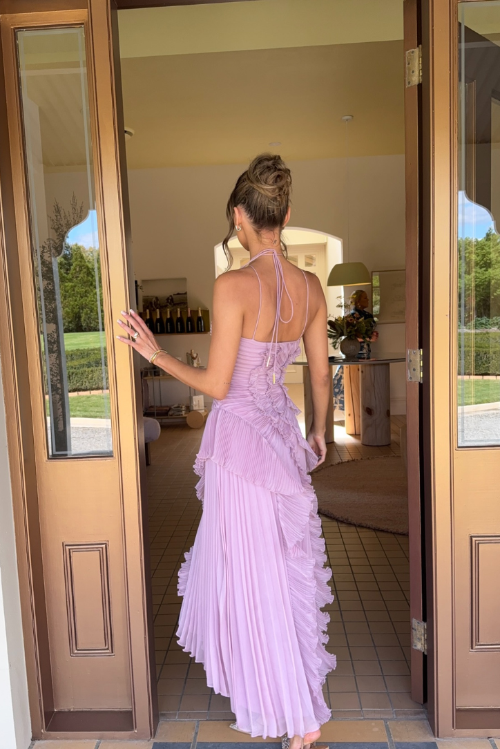 Dean | Women’s ruffle maxi dress with sleeveless cut and cascading detail