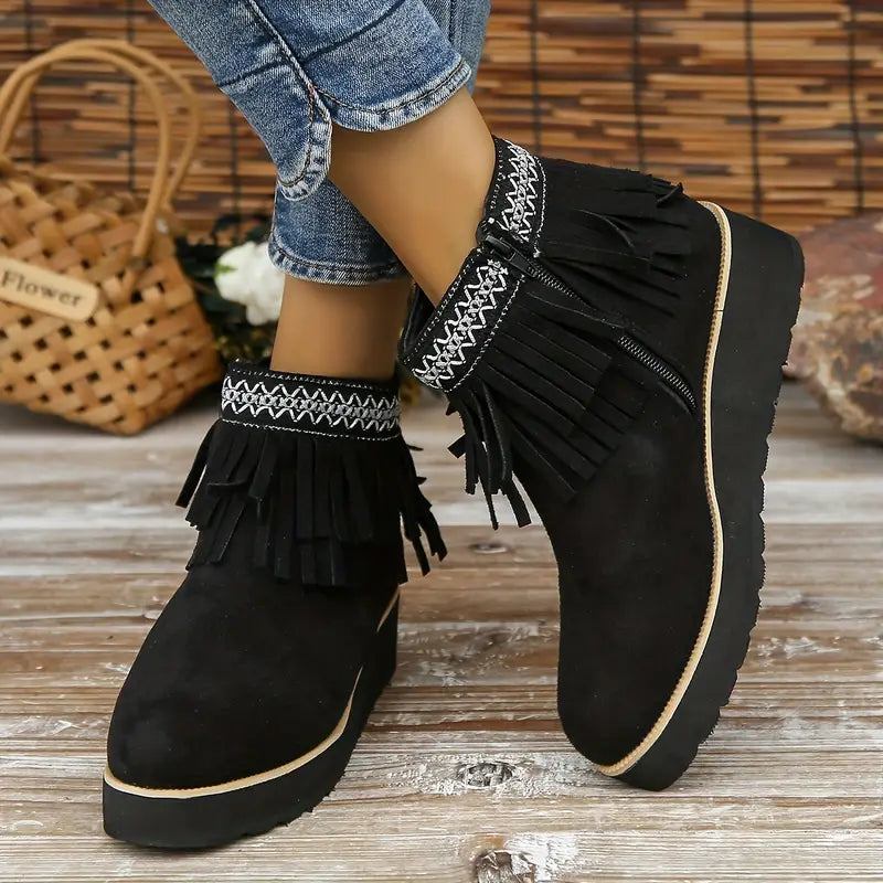 Alix | Square-toe platform boots