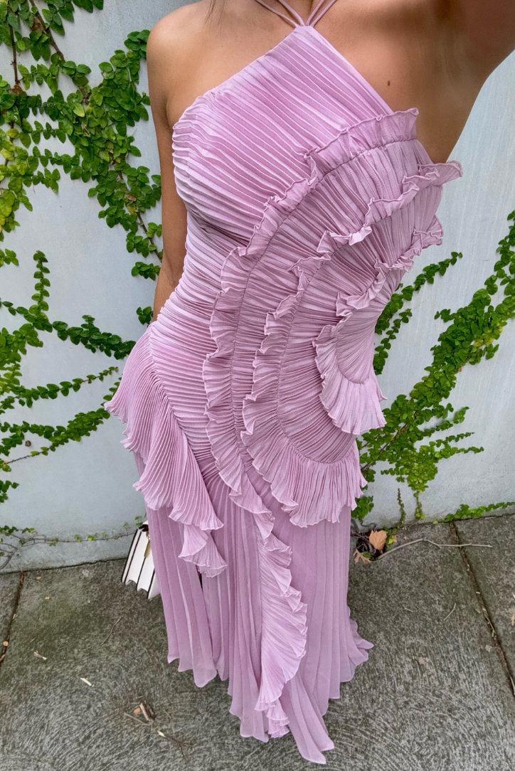 Dean | Women’s ruffle maxi dress with sleeveless cut and cascading detail