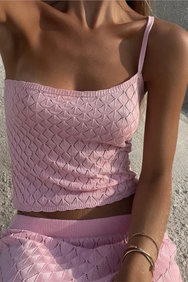 Missy | Women’s knitted set with asymmetrical design
