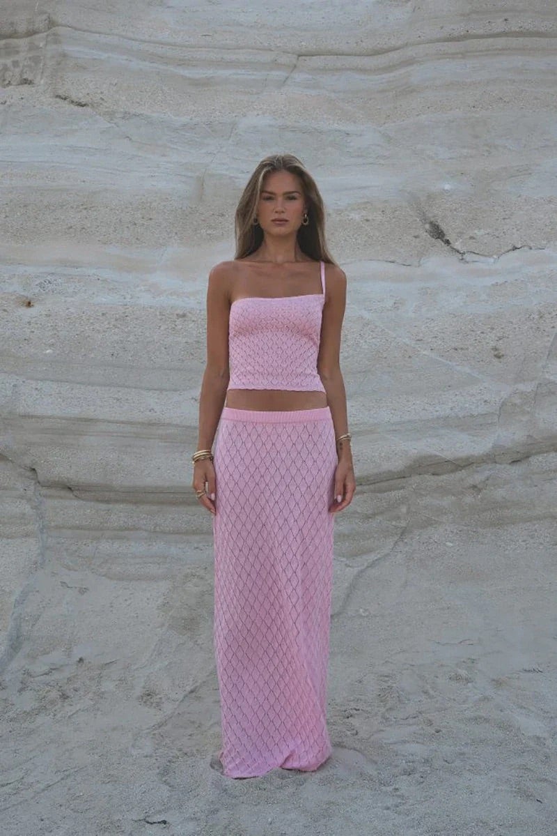 Missy | Women’s knitted set with asymmetrical design