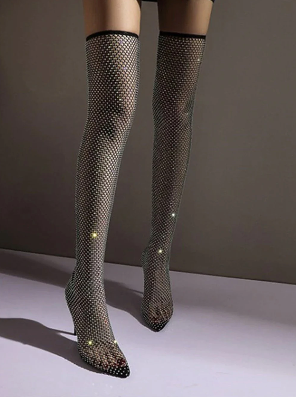 Celina | Women’s rhinestone and mesh pointed heels