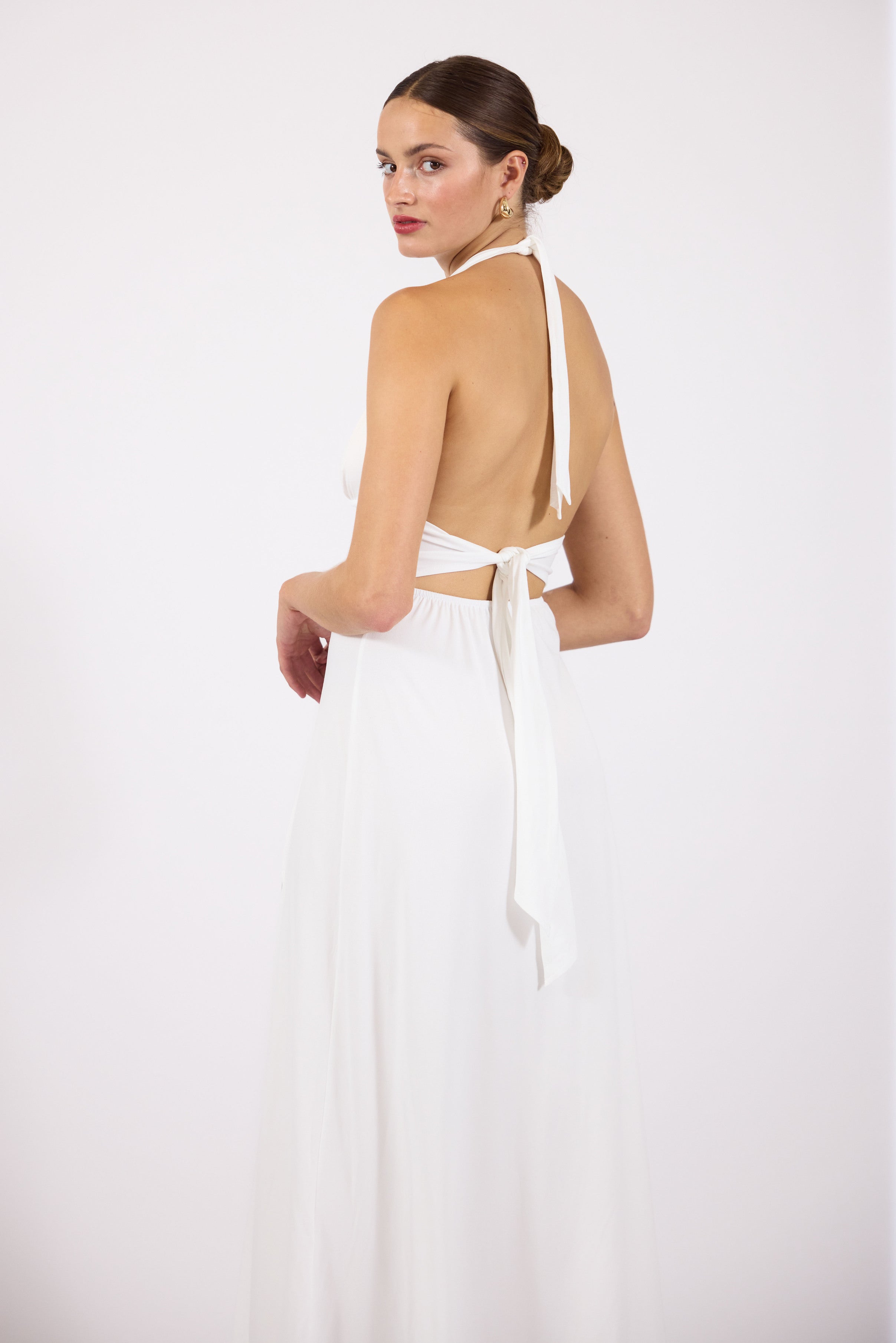 Rowan | Women’s halter maxi dress with side slit