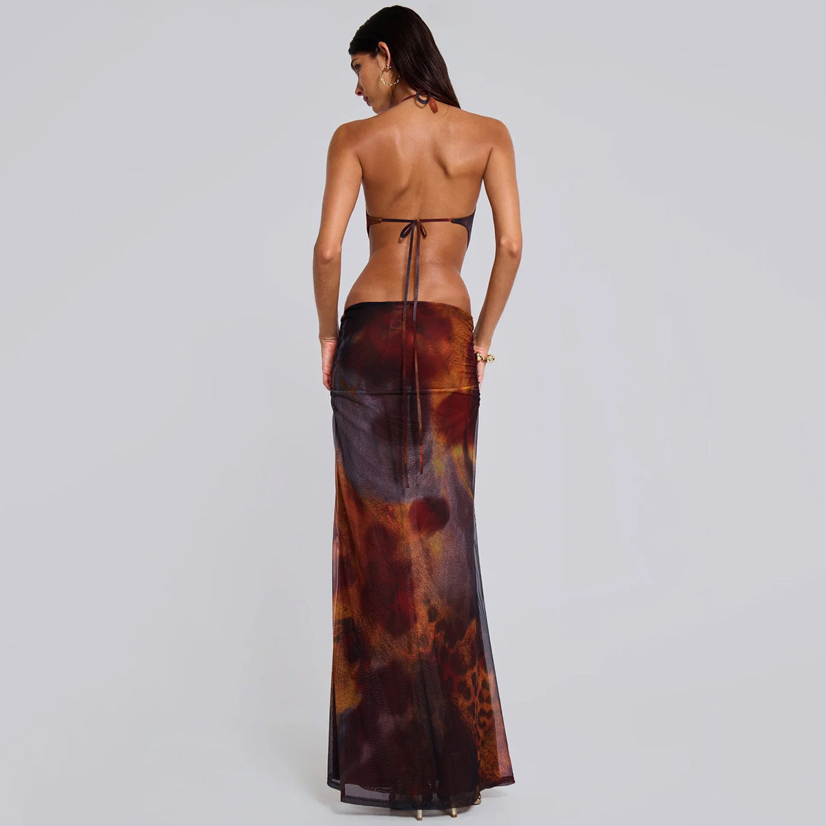 Zoey | Women’s slim-fit maxi dress with open back and cutout detail