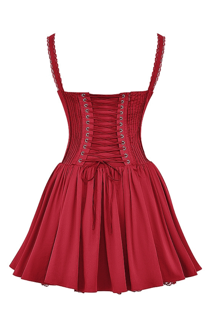 Rosella | Women’s sleeveless lace mini dress with sweetheart neckline