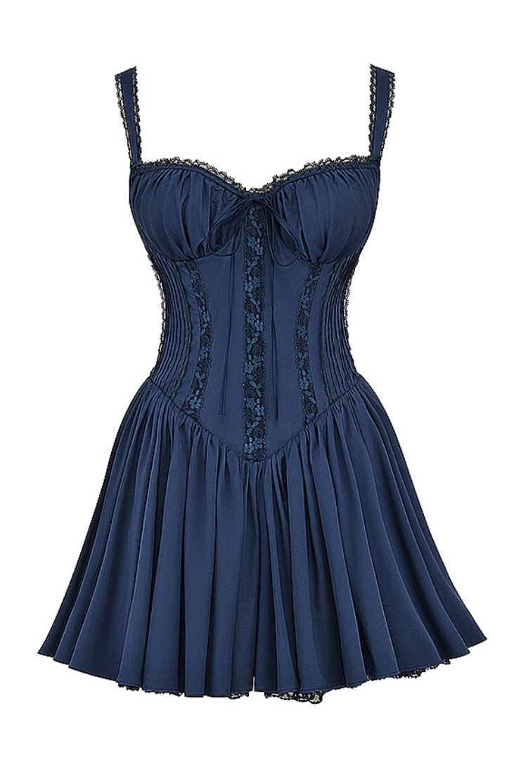 Rosella | Women’s sleeveless lace mini dress with sweetheart neckline