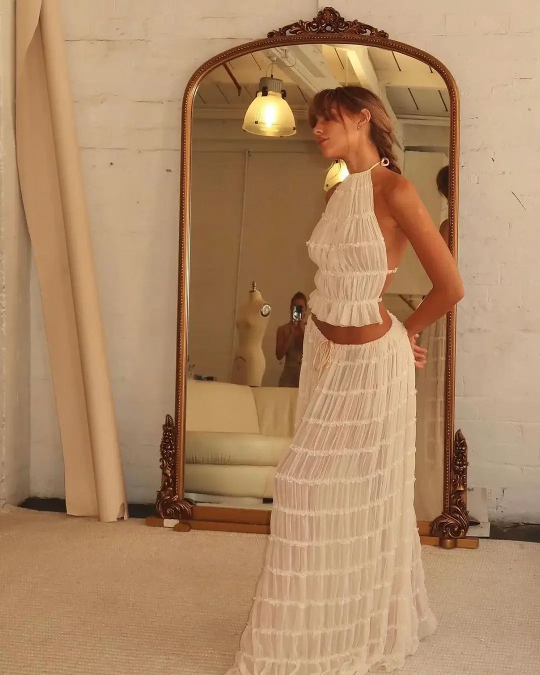 Tim | Women’s bohemian ruffle two-piece set