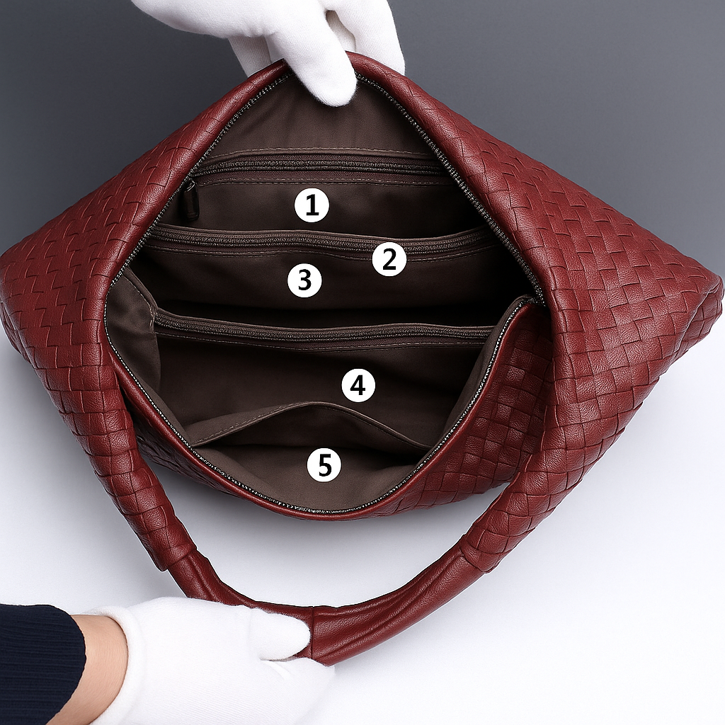 Nola | Hobo bag with rounded structure and tonal stitching