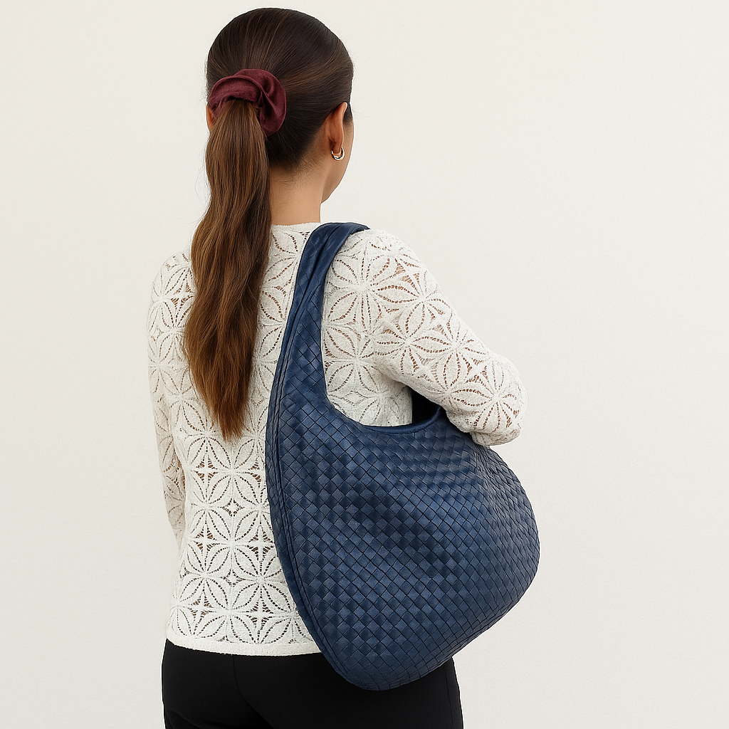 Nola | Hobo bag with rounded structure and tonal stitching