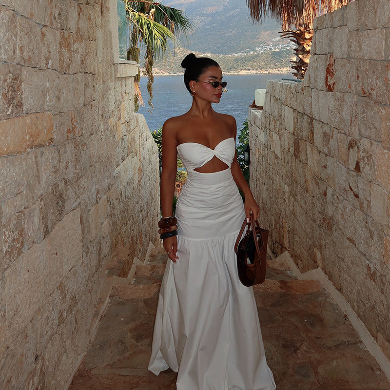Mira | Women’s hollowed off-shoulder maxi dress