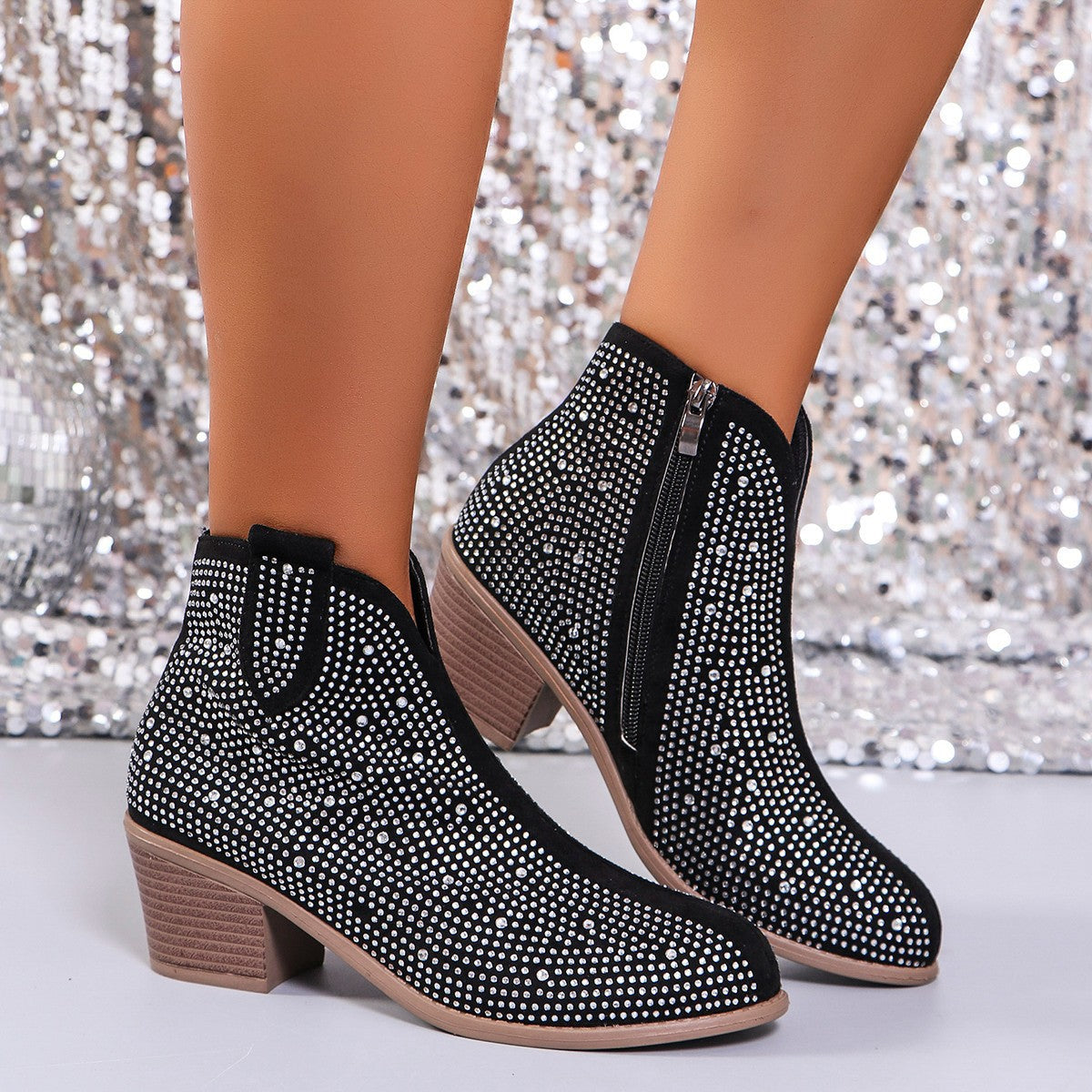 Arlena | Rhinestone ankle boots