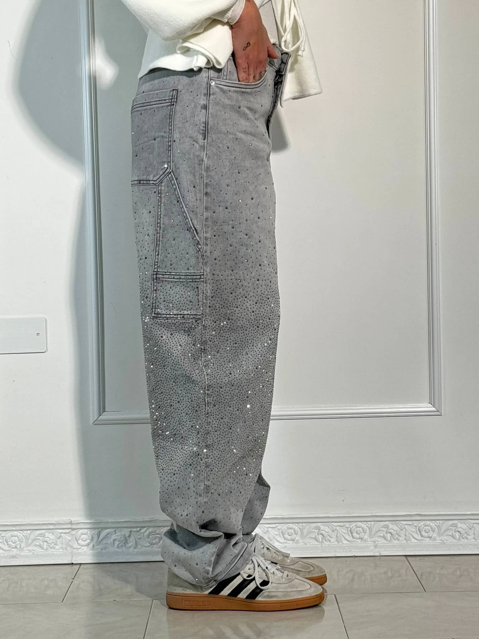 Rafaela | Balloon fit jeans with diamant details