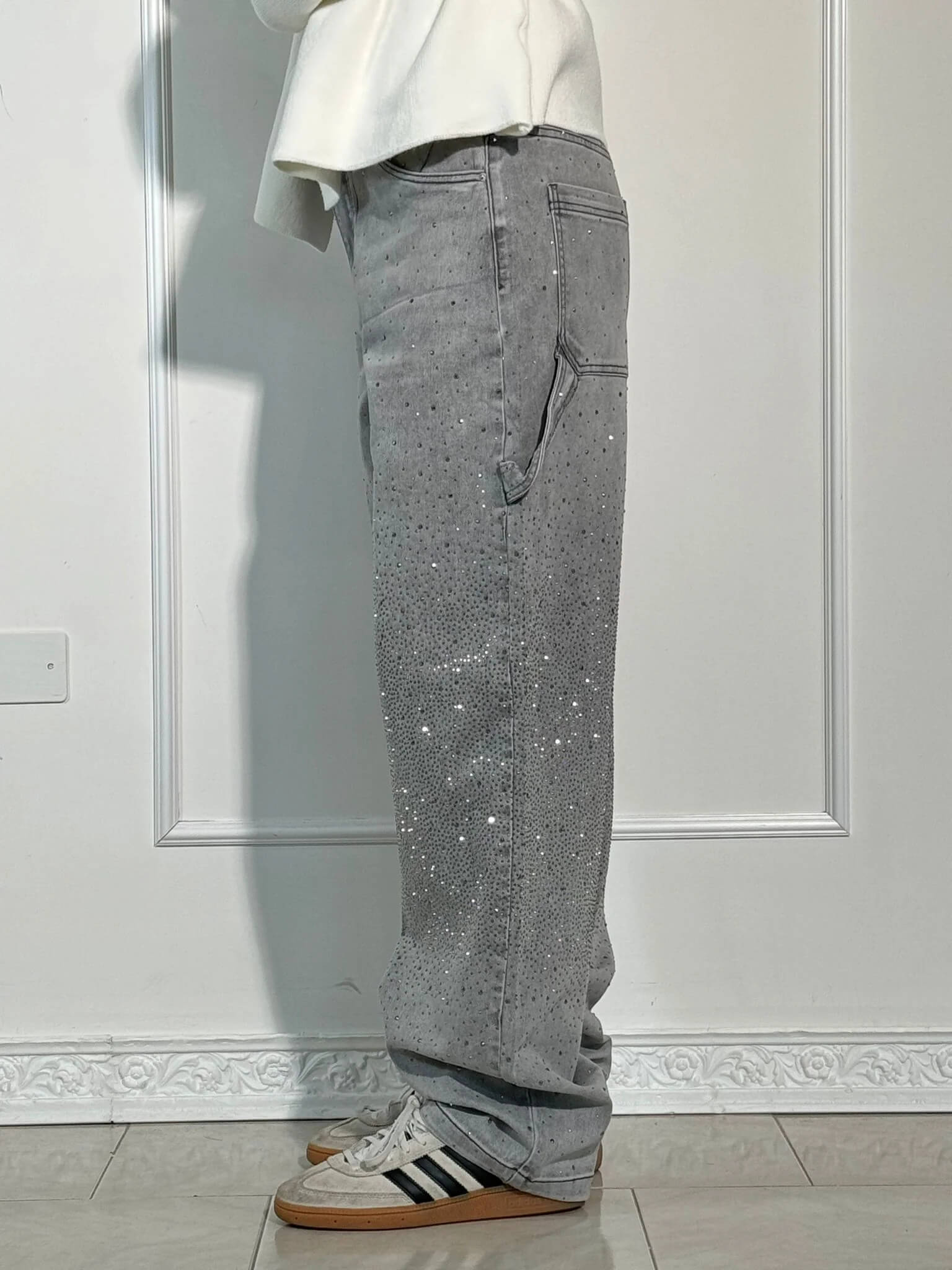 Rafaela | Balloon fit jeans with diamant details