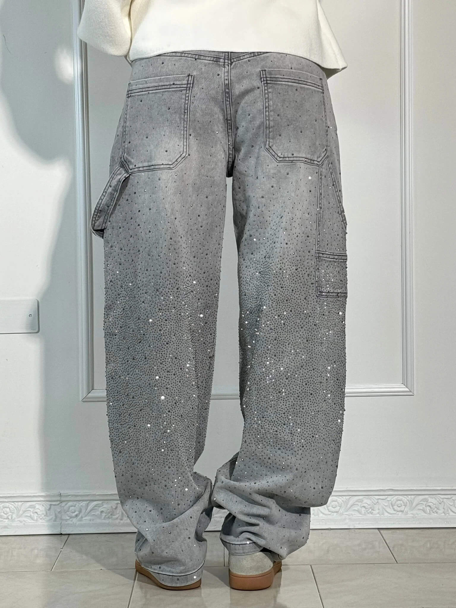 Rafaela | Balloon fit jeans with diamant details