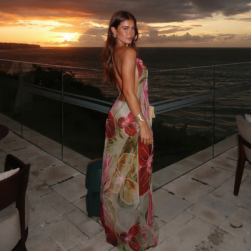 Lindy | Women’s summer dress with flowing drape and cowl neckline