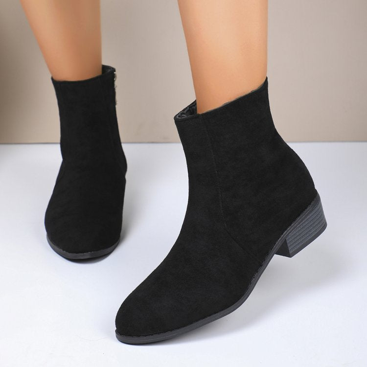 Lisa | Women’s boots with side zipper and block heel