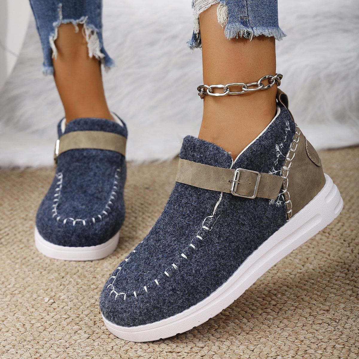 Hailey | Women’s slip-on shoes with strap detail and low heel