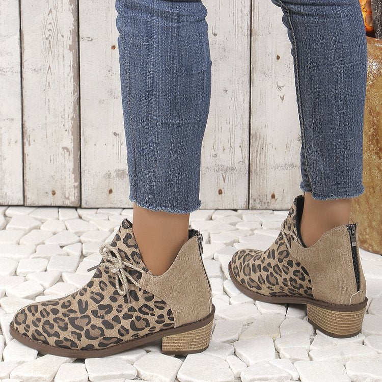 Aviva | Leopard chelsea boots with easy pull-on design
