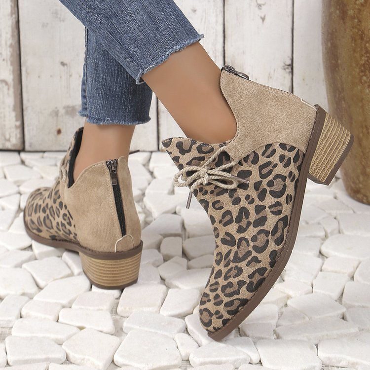Aviva | Leopard chelsea boots with easy pull-on design