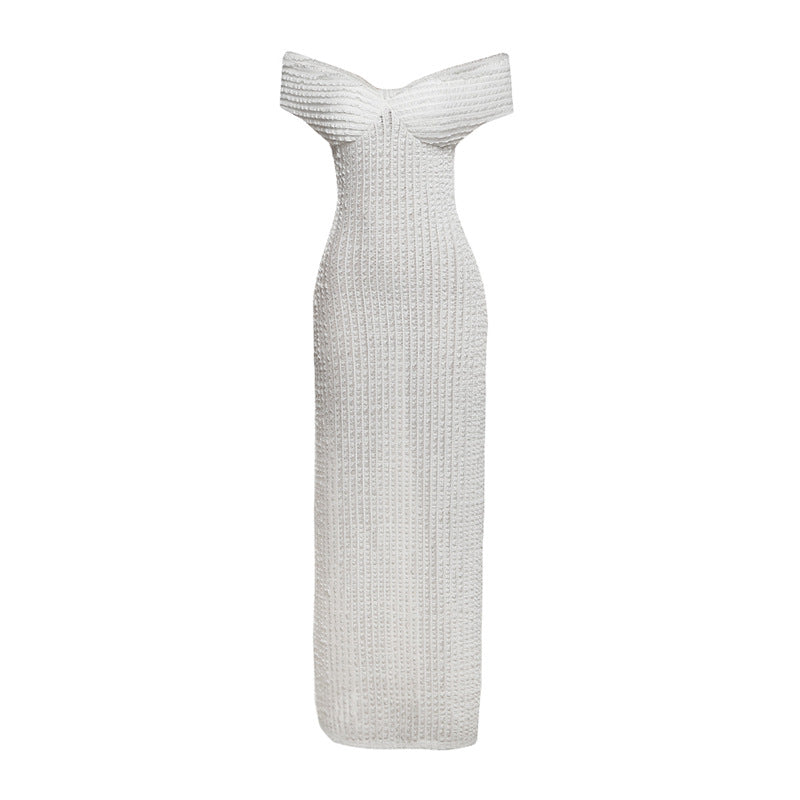 Pam | Women’s maxi dress with v-neckline and open back