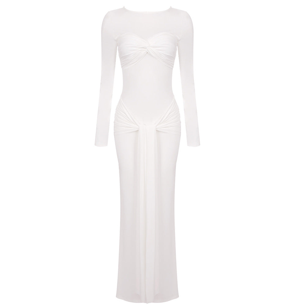 Nori | Women’s knitted maxi dress with slim silhouette and textured design