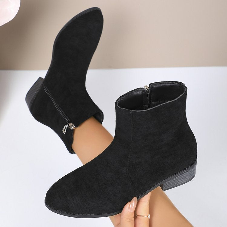 Lisa | Women’s boots with side zipper and block heel