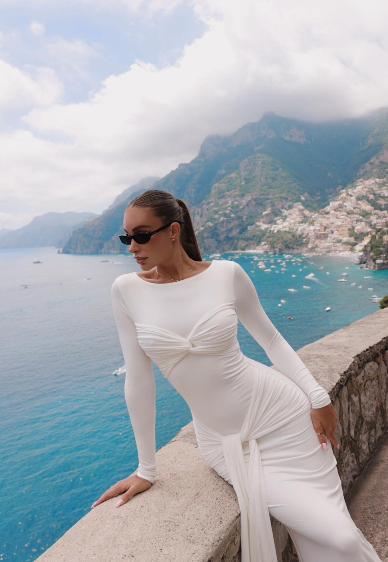 Nora | Women’s knitted maxi dress with slim silhouette and textured design