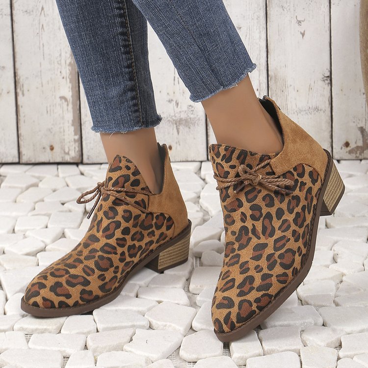 Aviva | Leopard chelsea boots with easy pull-on design