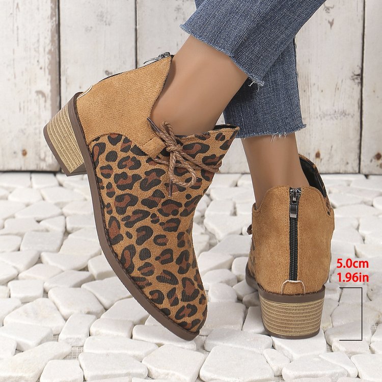 Aviva | Leopard chelsea boots with easy pull-on design