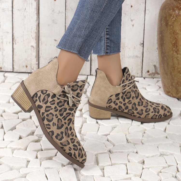 Aviva | Leopard chelsea boots with easy pull-on design