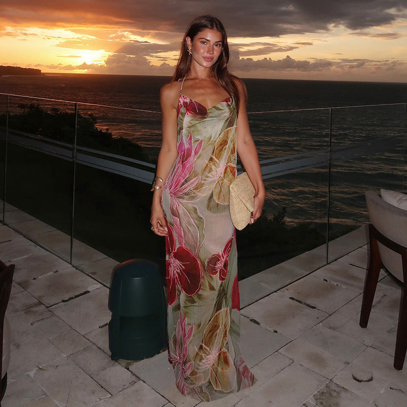 Lindy | Women’s summer dress with flowing drape and cowl neckline