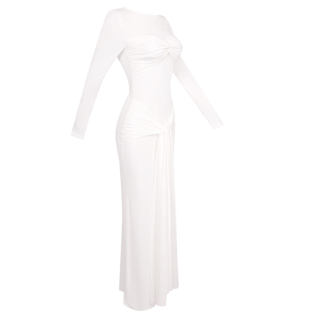 Nori | Women’s knitted maxi dress with slim silhouette and textured design