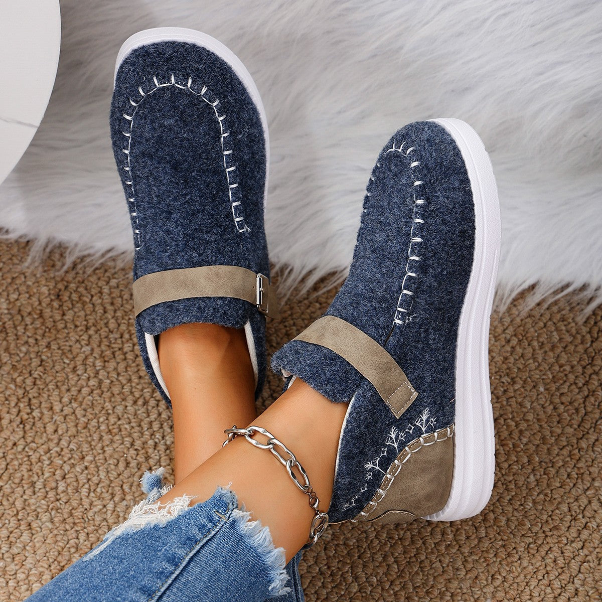 Hailey | Women’s slip-on shoes with strap detail and low heel