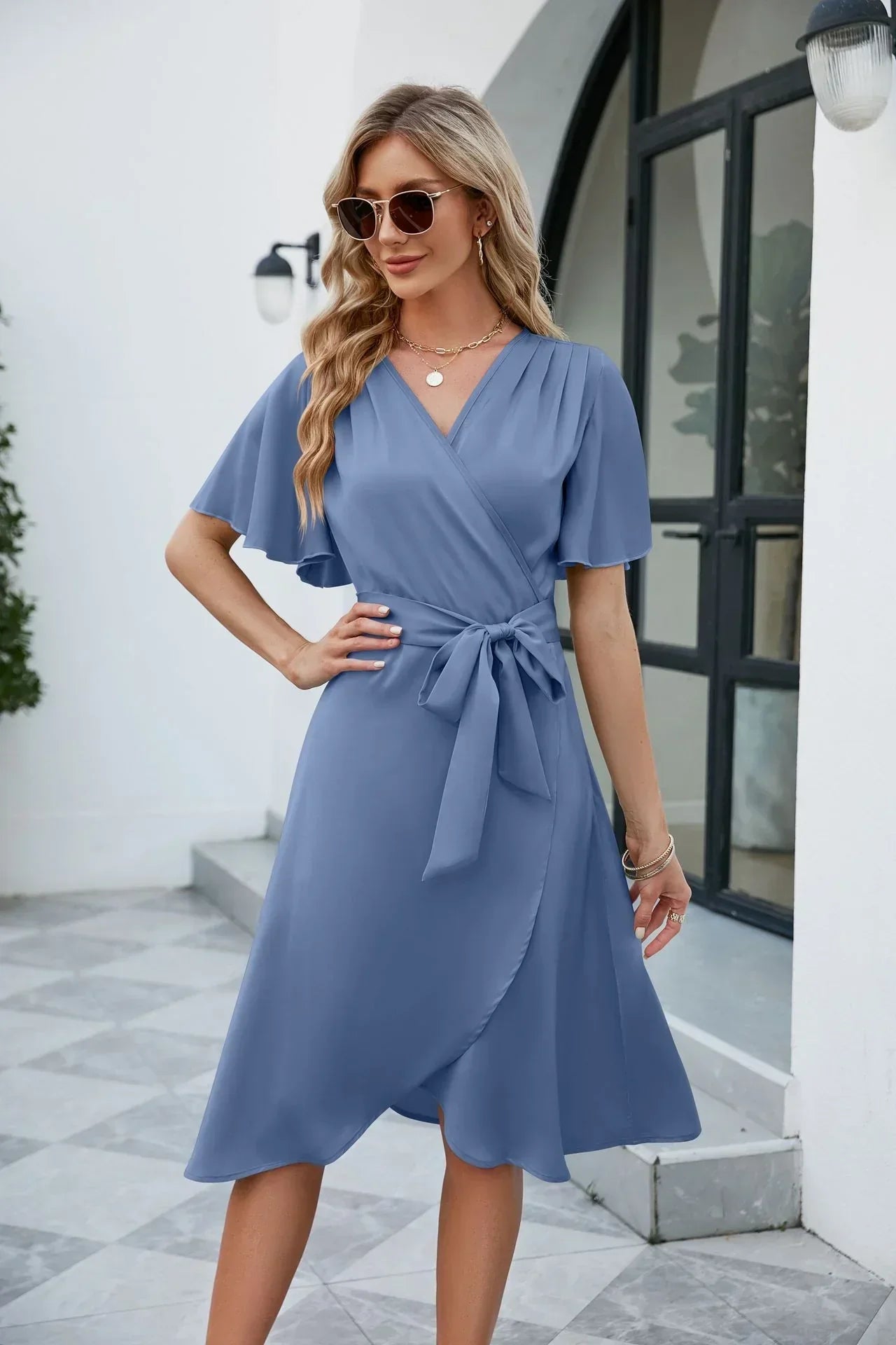 Sasa | Women’s warp summer dress with adjustable waist