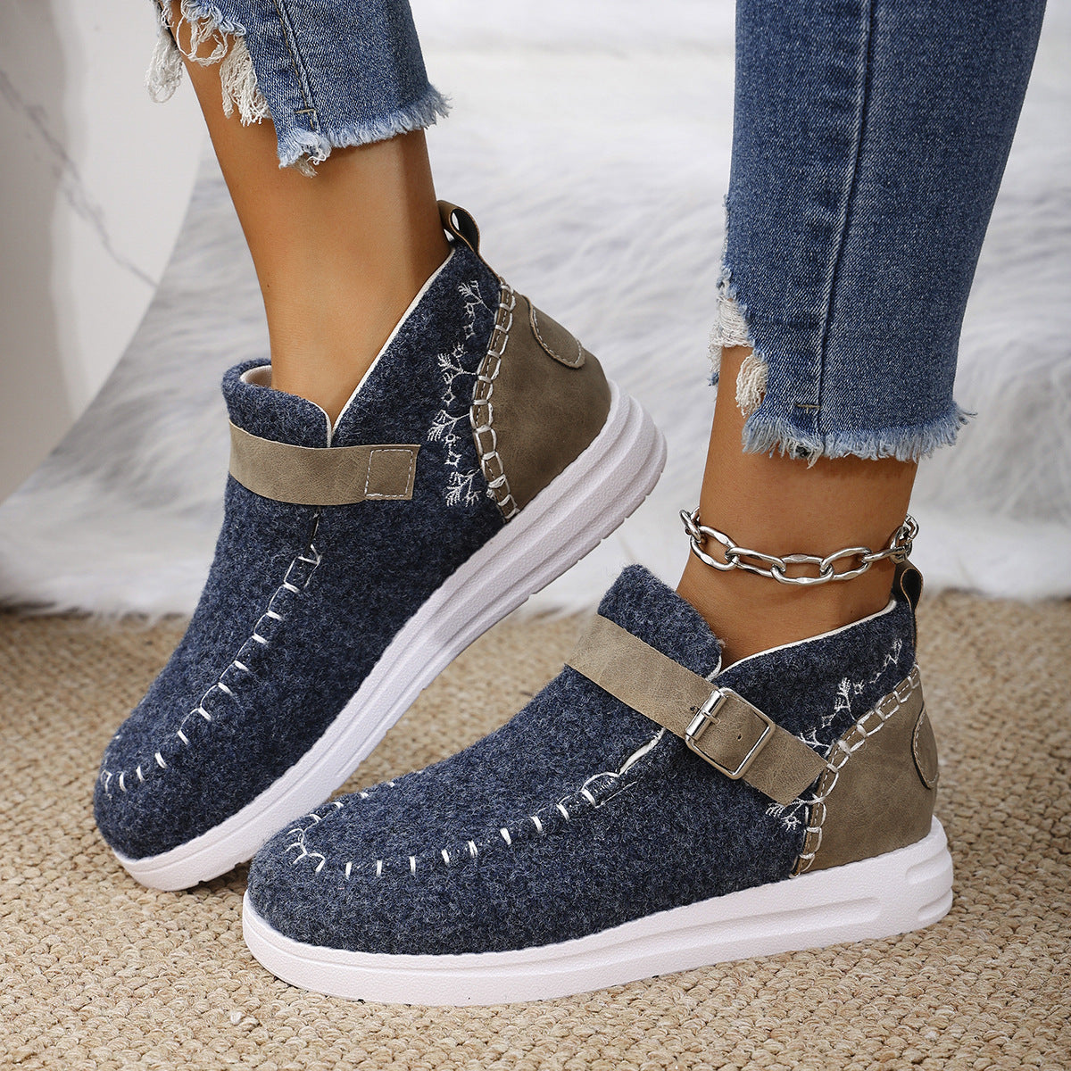 Hailey | Women’s slip-on shoes with strap detail and low heel