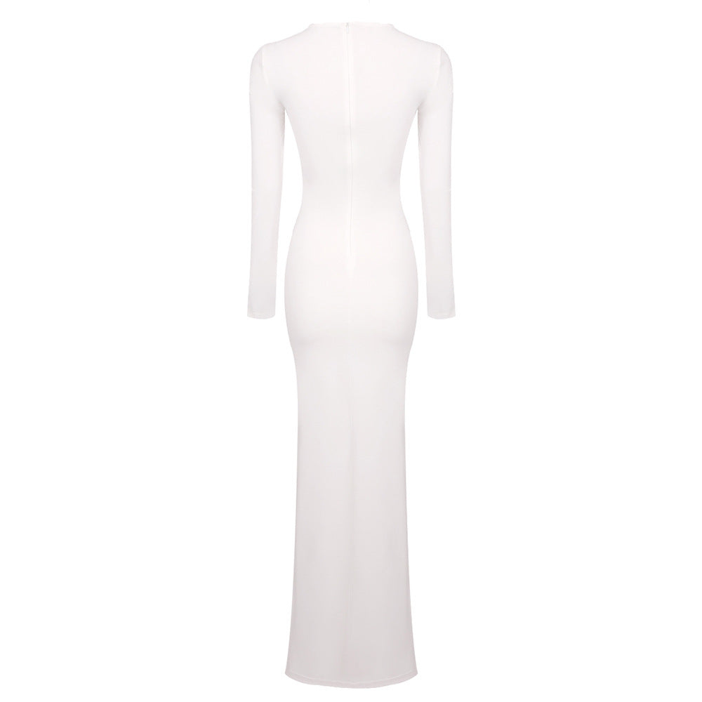 Nori | Women’s knitted maxi dress with slim silhouette and textured design