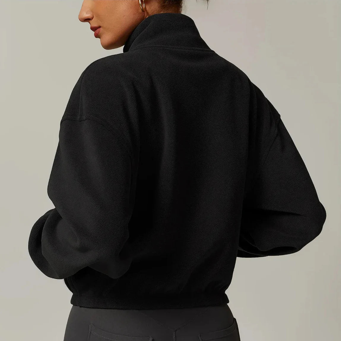 Belan | Women’s fleece jacket with stand collar and full-zip closure
