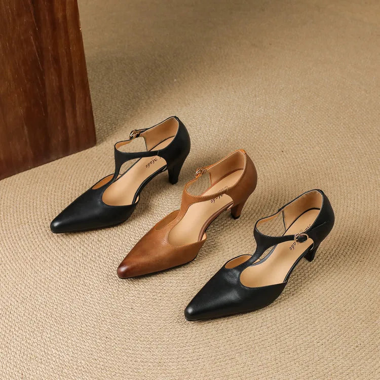 Triana | Genuine pointed leather heels