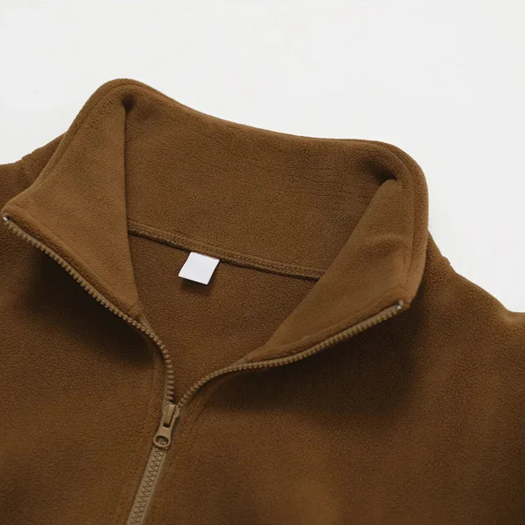 Belan | Women’s fleece jacket with stand collar and full-zip closure