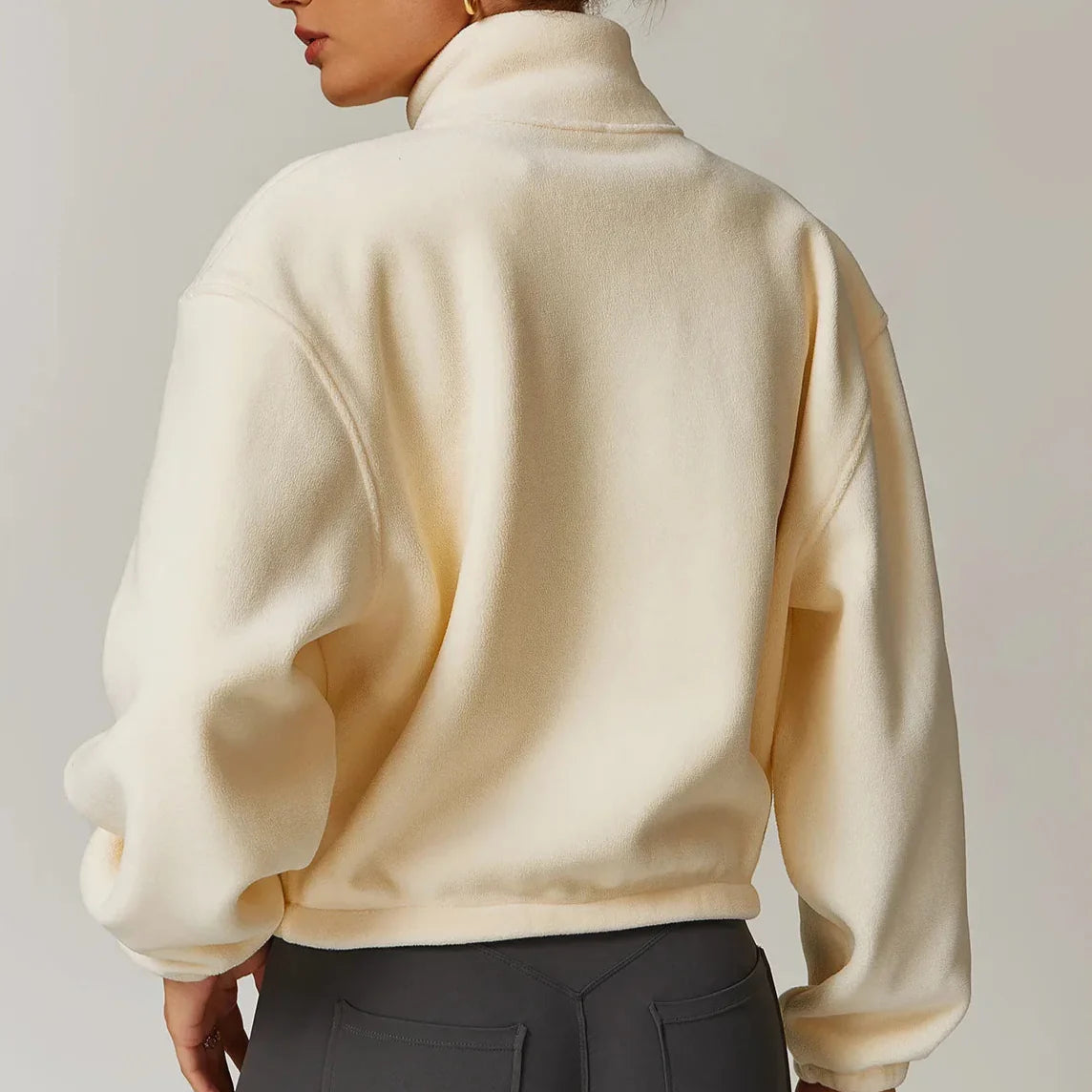 Belan | Women’s fleece jacket with stand collar and full-zip closure