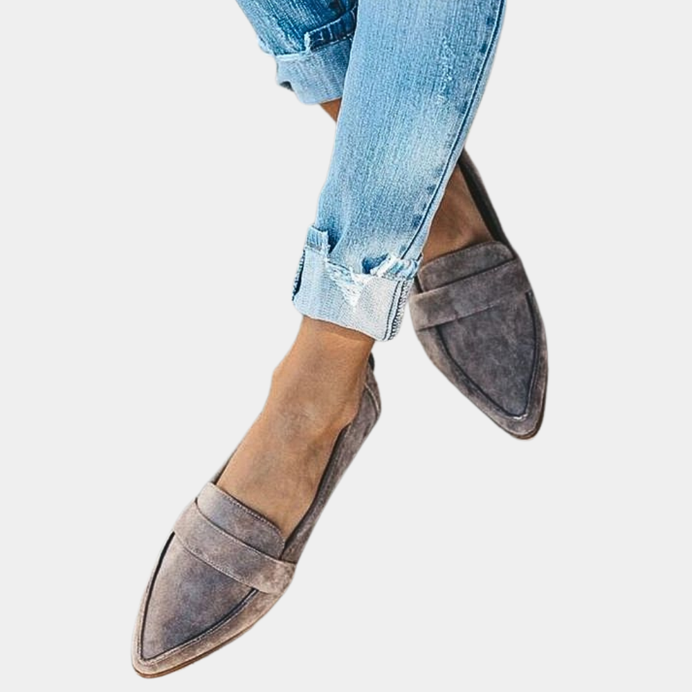 Claudine | Women’s loafers with stitched edge and rounded toe