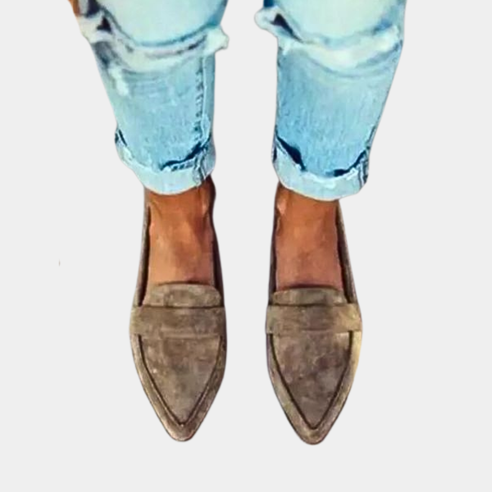 Claudine | Women’s loafers with stitched edge and rounded toe
