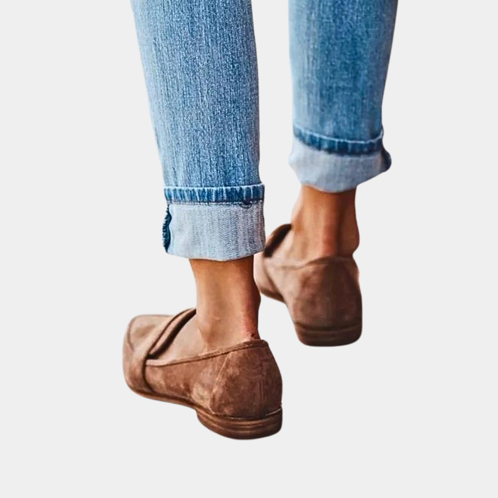 Claudine | Women’s loafers with stitched edge and rounded toe