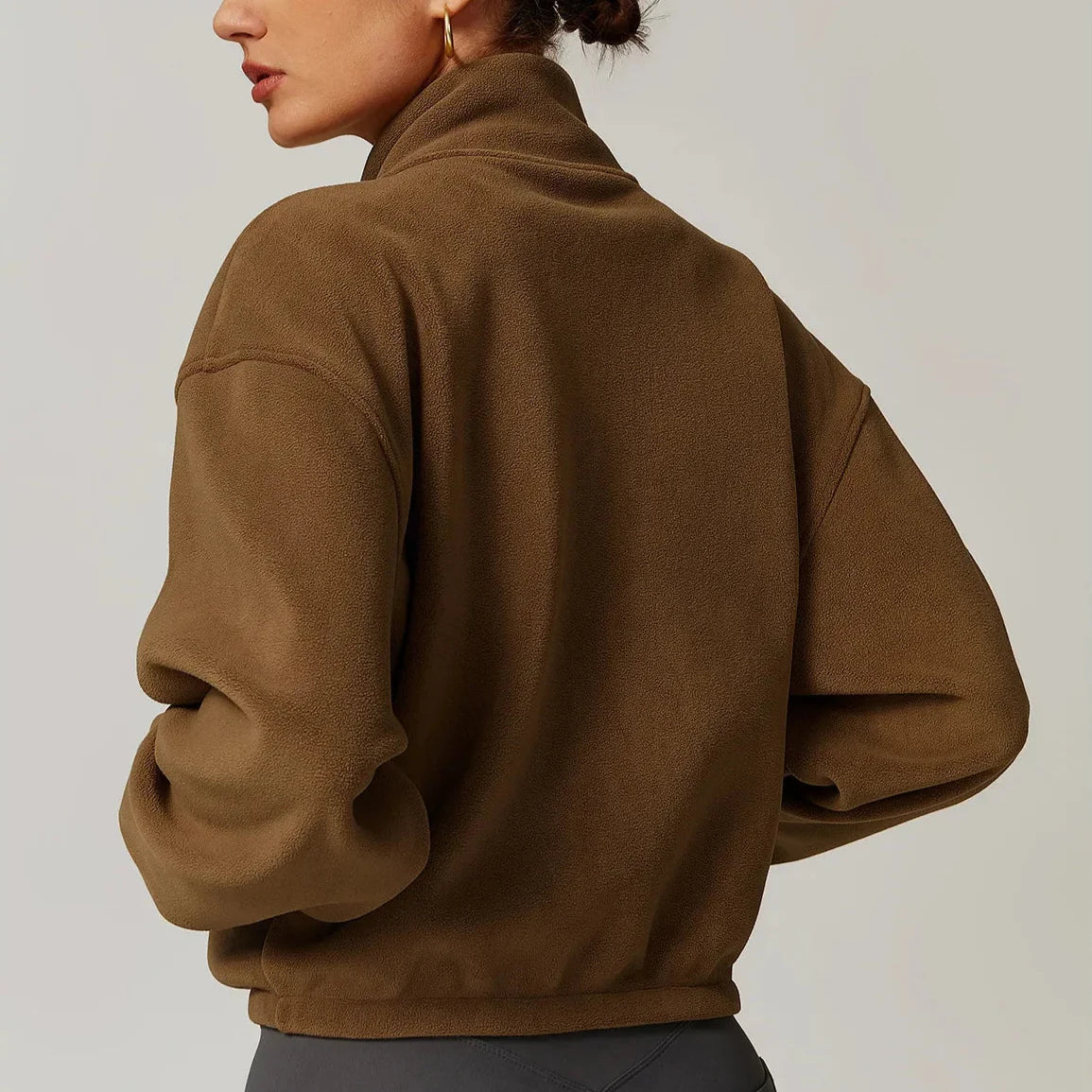Belan | Women’s fleece jacket with stand collar and full-zip closure