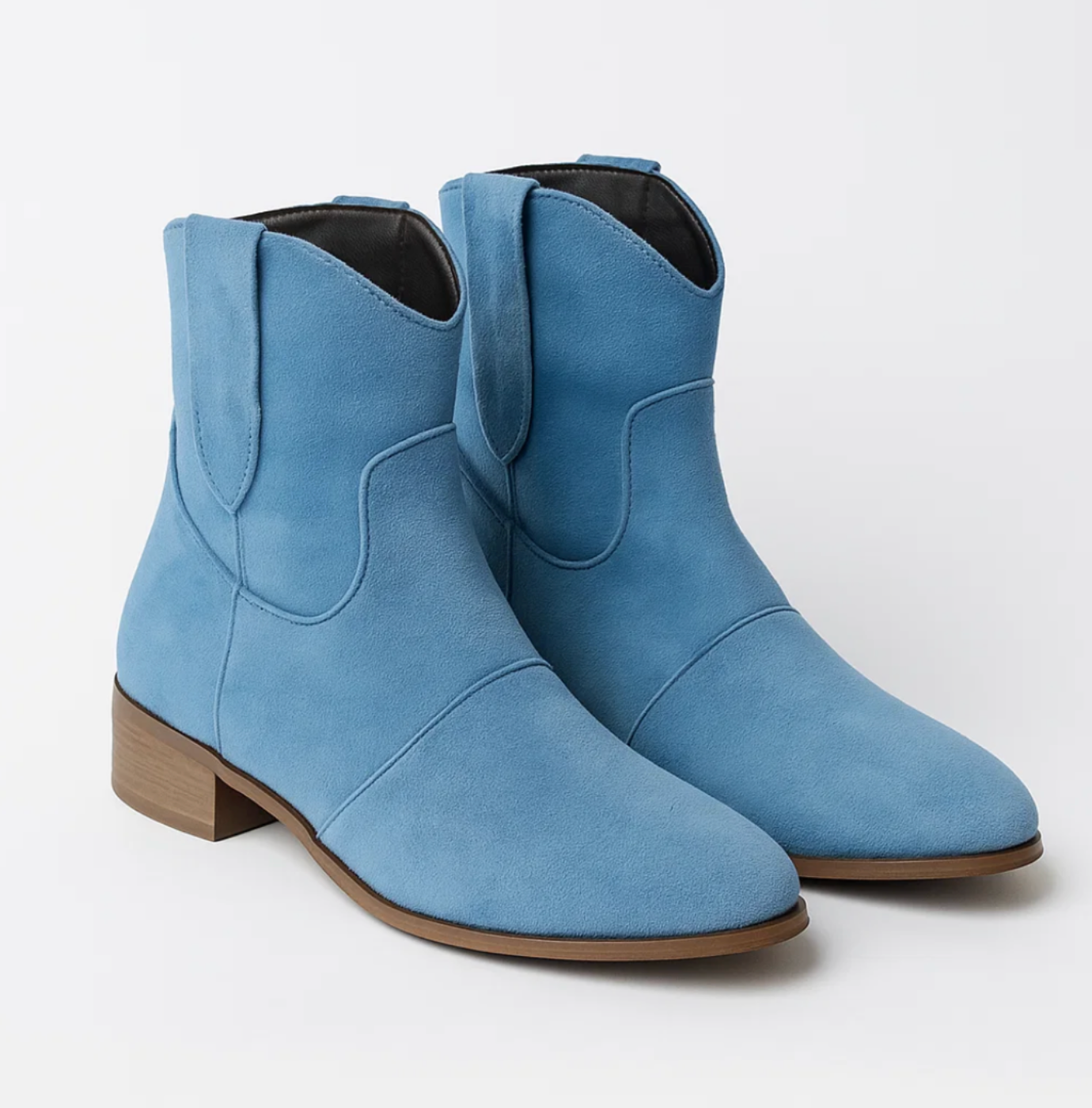 Sienna | Women’s western ankle boots with curved silhouette and low heel