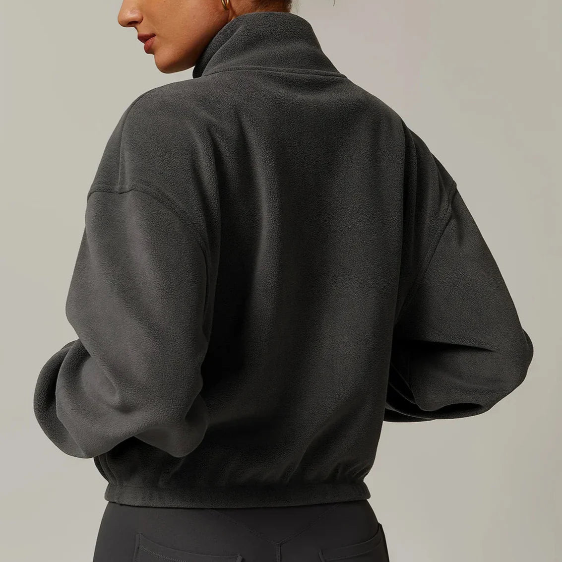 Belan | Women’s fleece jacket with stand collar and full-zip closure