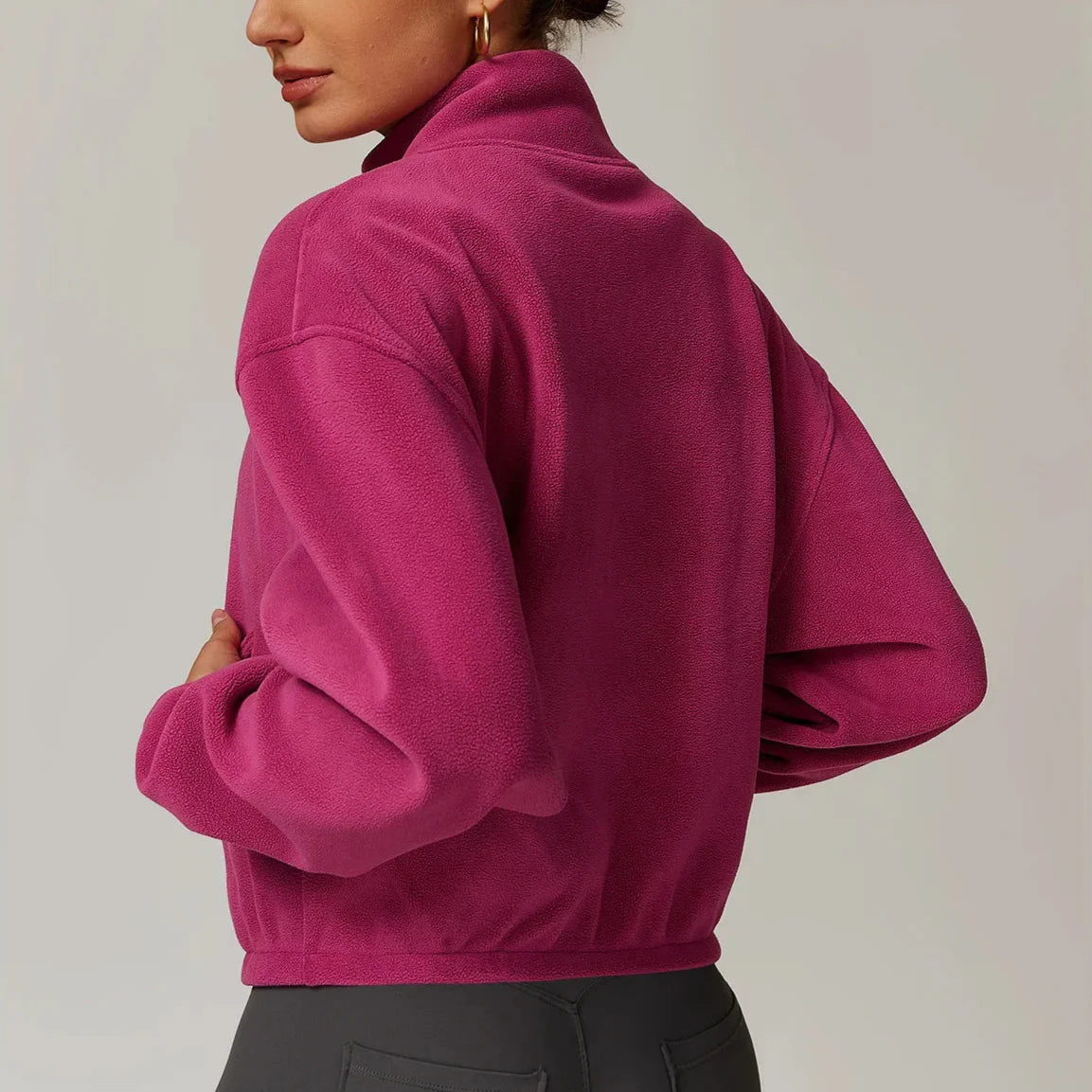 Belan | Women’s fleece jacket with stand collar and full-zip closure