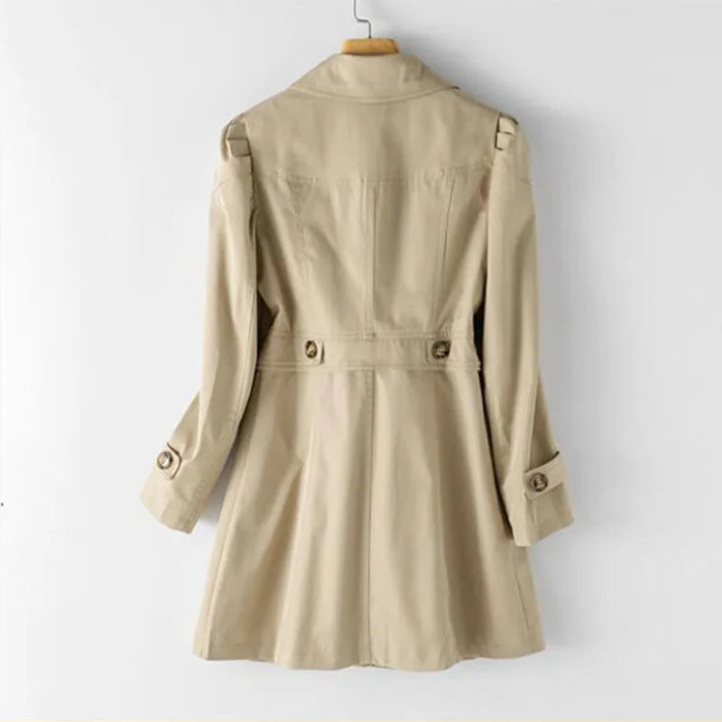 Bella | Midi elegant plain trench coat